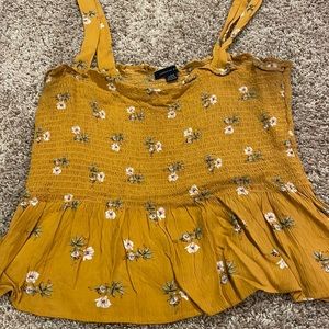 American Eagle tank top, size large, gold
